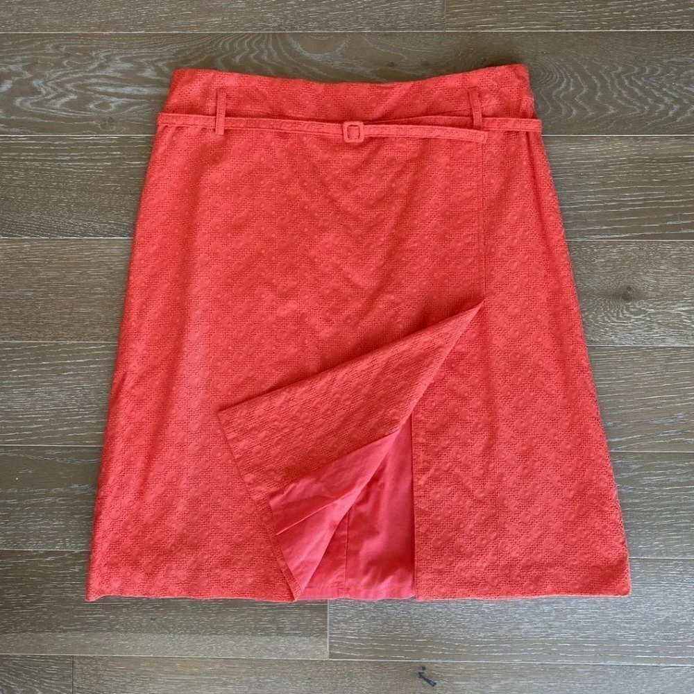 Express Lace Fit & Flare Skirt | Orange | 12
